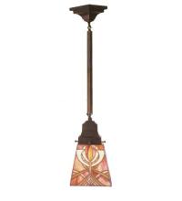 Meyda White 49137 - 5"Sq Glasgow Bungalow Mini Pendant.609