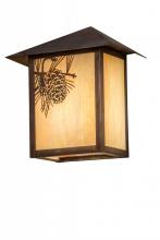 Meyda White 50449 - 9"W Seneca Winter Pine Wall Sconce