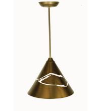 Meyda White 50919 - 12"W Cone Mountain View Pendant