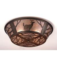 Meyda White 51233 - 22"W Deer on the Loose Flushmount