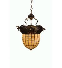 Meyda White 51850 - 14"W Greenbriar Oak Inverted Pendant