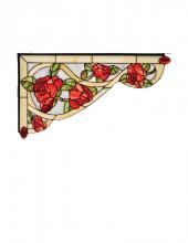 Meyda White 67138 - 23"W X 13"H Bed of Roses Left Corner Bracket