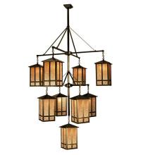 Meyda White 67329 - 48"W Church Street 9 LT Hanging Lantern Chandelier