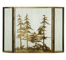 Meyda White 68388 - 36"W X 26"H Tall Pines Fireplace Screen