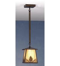 Meyda White 82136 - 7"Sq Mountain Pine Mini Pendant