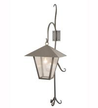 Meyda White 82331 - 18"W Vine Lantern Shepherd's Hook Outdoor Wall Sconce